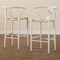 Baxton Studio Paxton Modern & Contemporary White Finished Wood Bar Stool, PK2 201-2PC-12341 - alternate 2